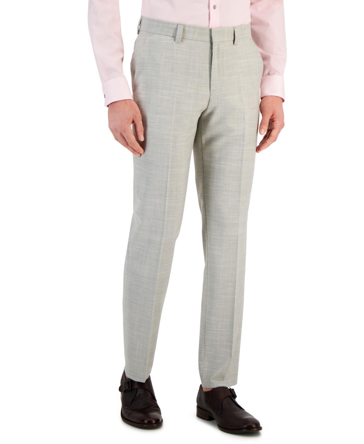 Hugo by Hugo Boss Mens Modern-Fit Check-Print Superflex Suit Pants Product Image