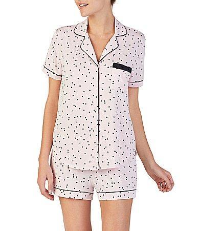 kate spade new york Dot Print Jersey Shorty Coordinating Pajama Set Product Image