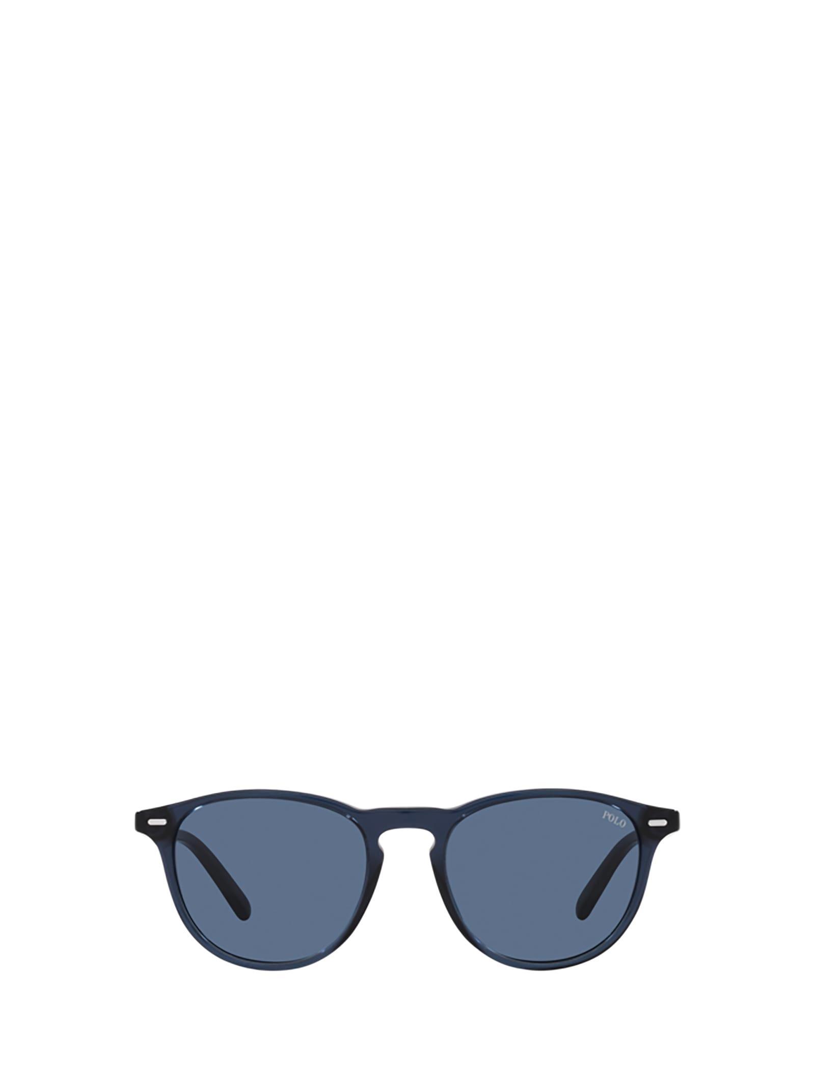 Sunglasses In Shiny Transparent Navy Blue Product Image