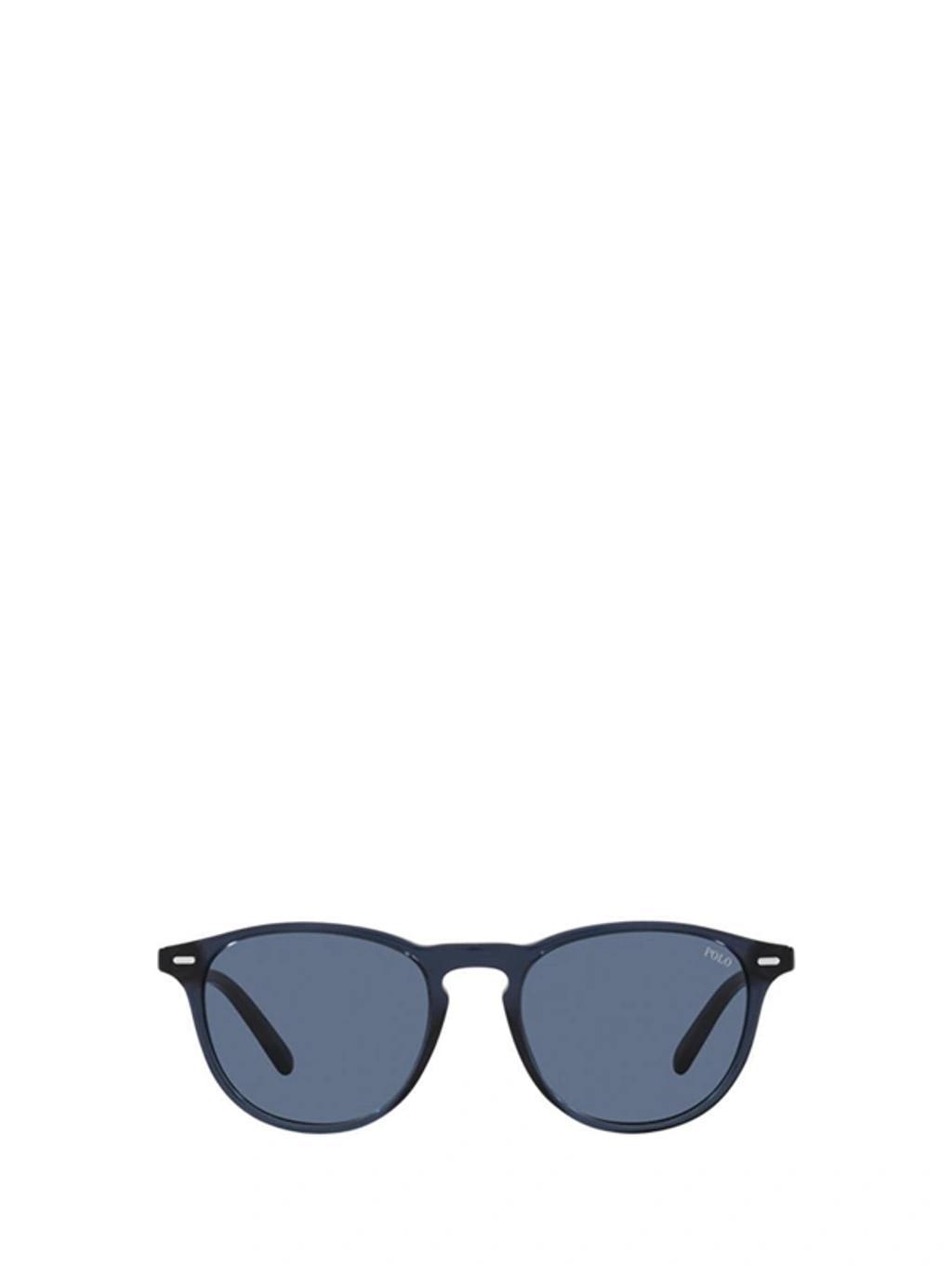 Sunglasses In Shiny Transparent Navy Blue Product Image