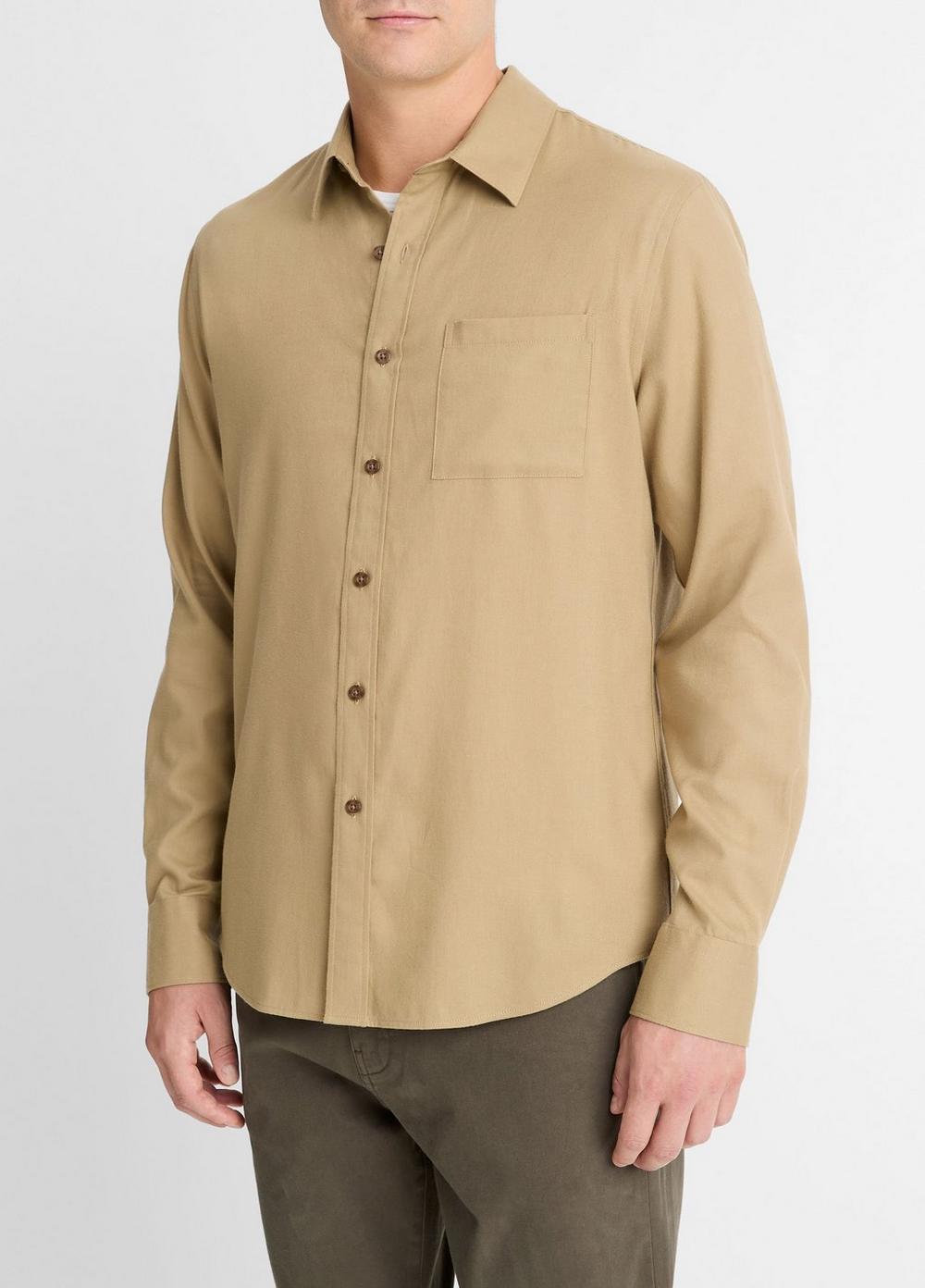 Italian Cotton-Wool Twill Shirt Product Image