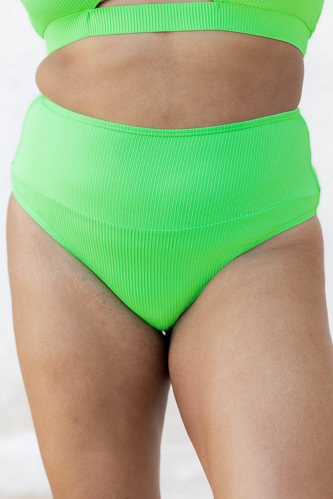 Green with Envy Lime Green Bikini Bottoms FINAL SALE Product Image