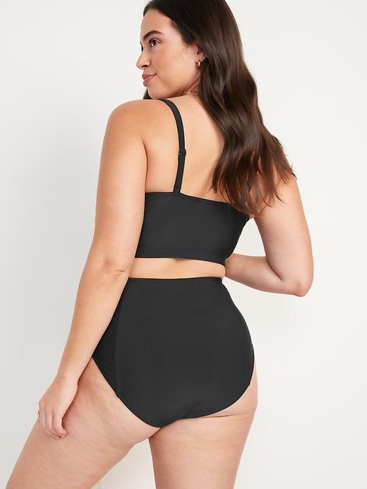 High-Waisted French-Cut Bikini Swim Bottoms Product Image