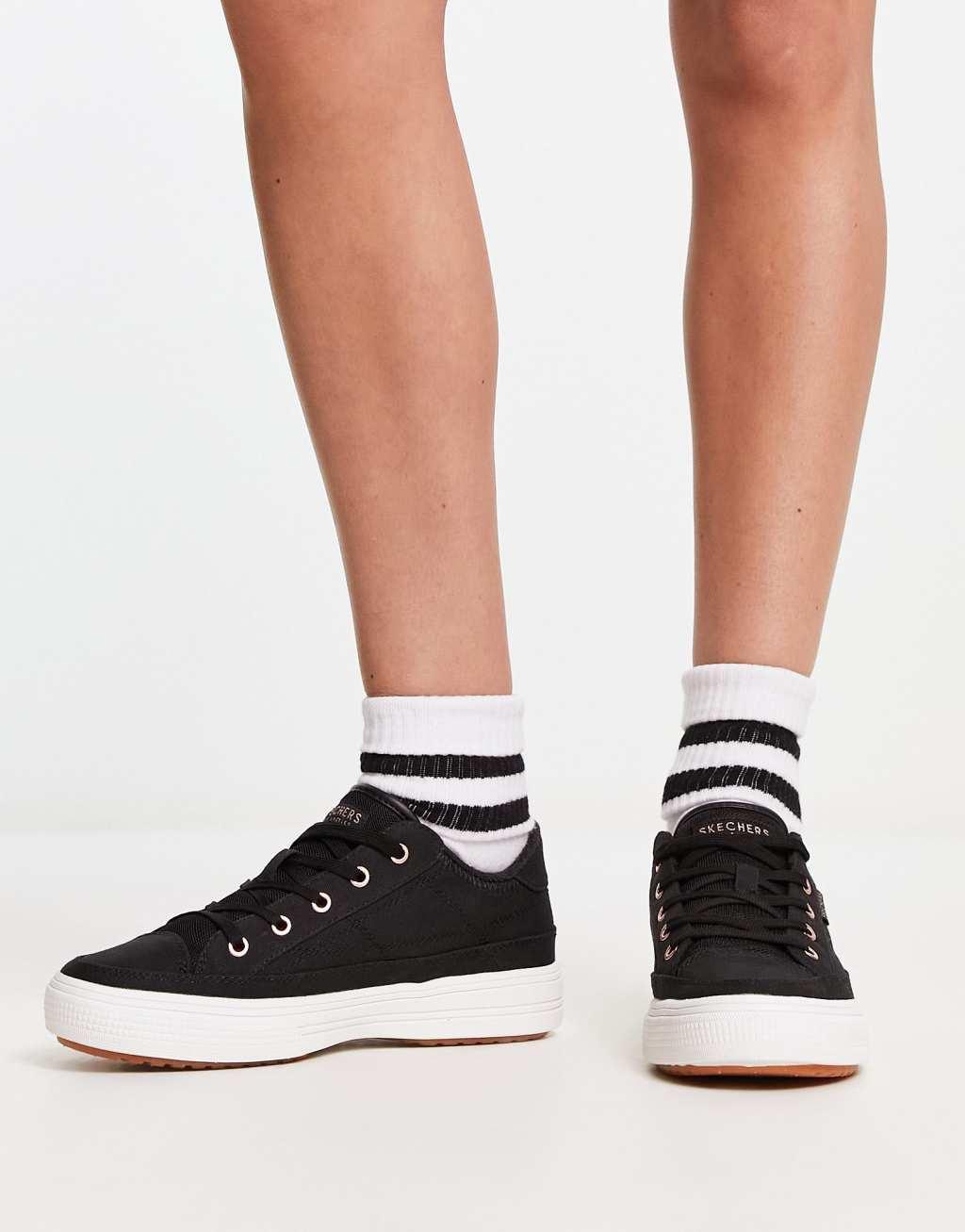 Skechers Arcade canvas lace up sneakers Product Image