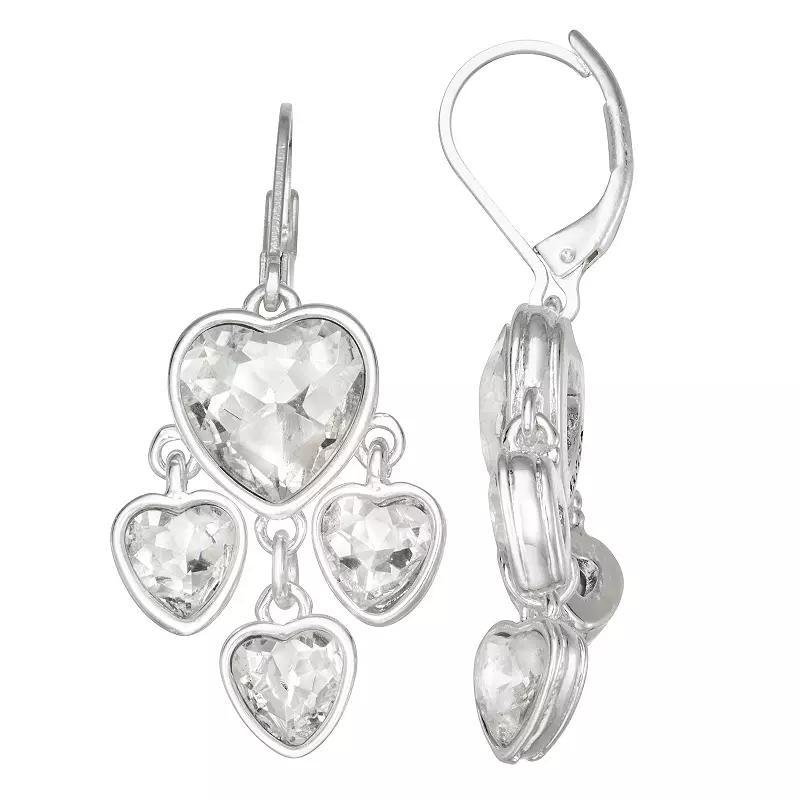 Napier Always Love Chandelier Earrings, Womens, Clear Product Image