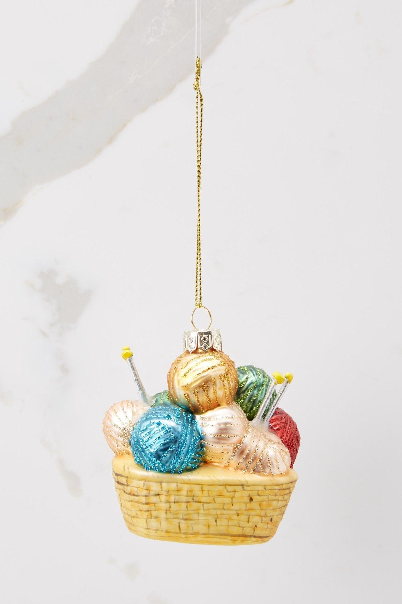 Stitch By Stitch Multi Yarn Ornament Yellow Product Image