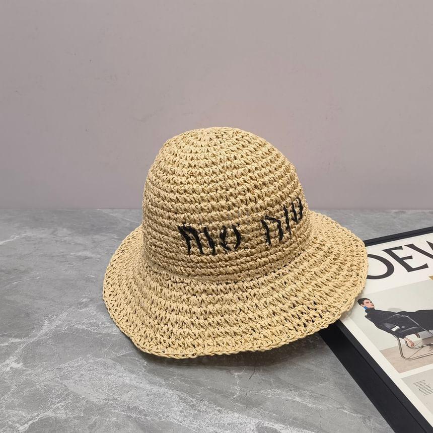 Embroidered Straw Hat product image