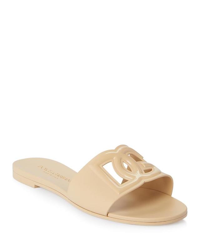 Dolce & Gabbana Womens Logo Pool Slide Sandals Product Image