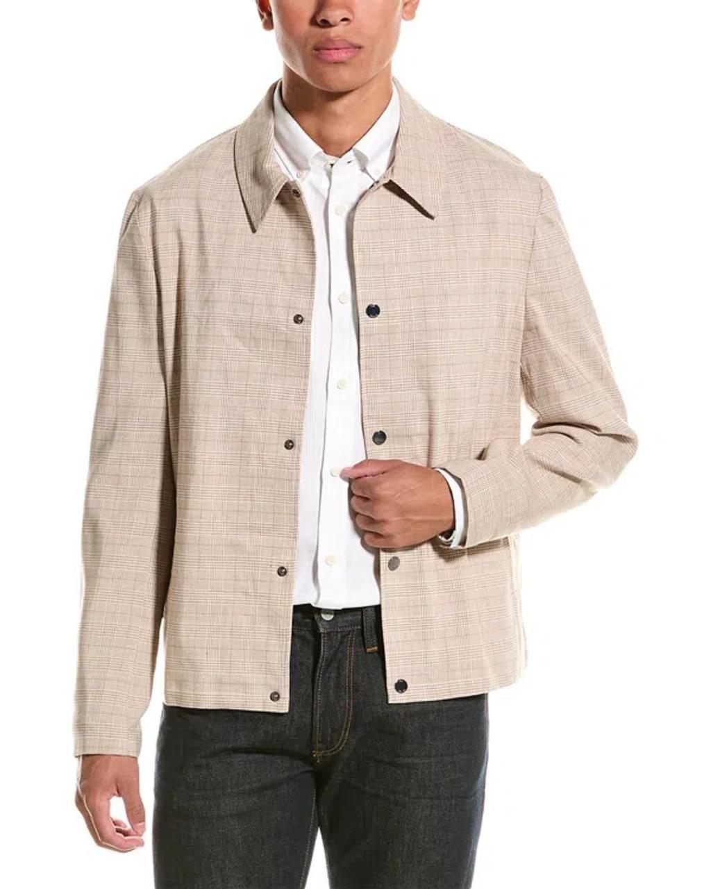 Linen-blend Jacket In Brown Product Image