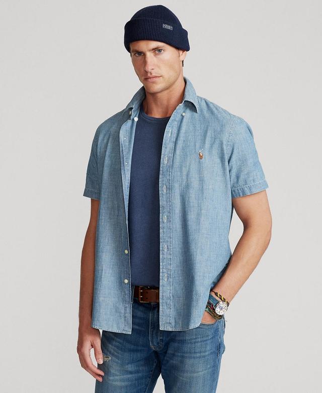 Polo Ralph Lauren Mens Slim-Fit Chambray Shirt Product Image