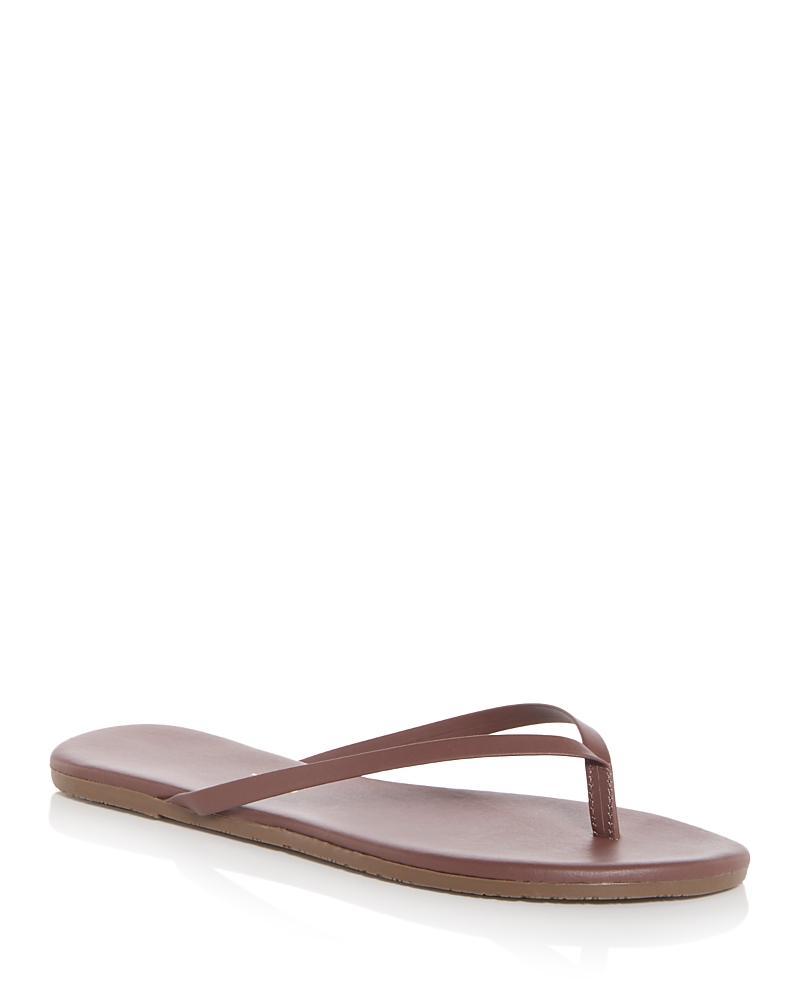 Womens Foundations Matte Leather Flip Flops Product Image