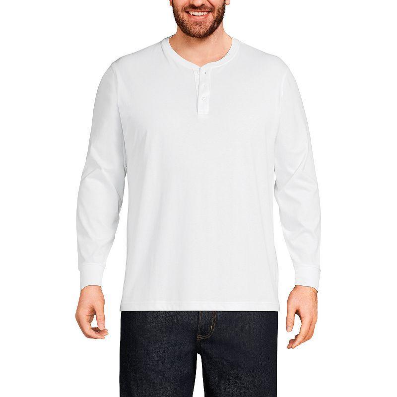 Lands End Mens Tall Super-t Long Sleeve Henley T-Shirt Product Image