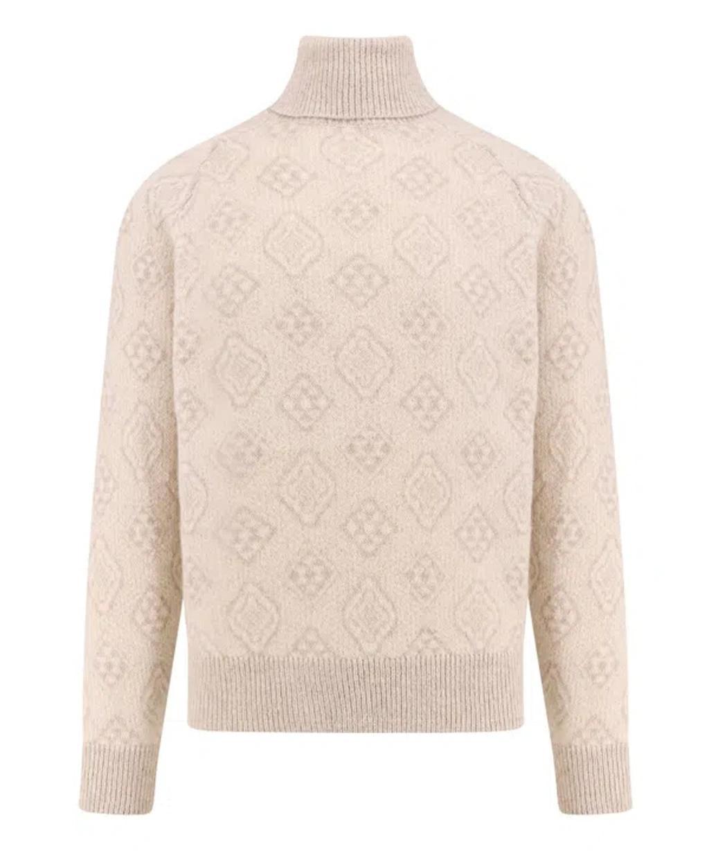 BRUNELLO CUCINELLI Roll-neck Sweater In Beige Product Image