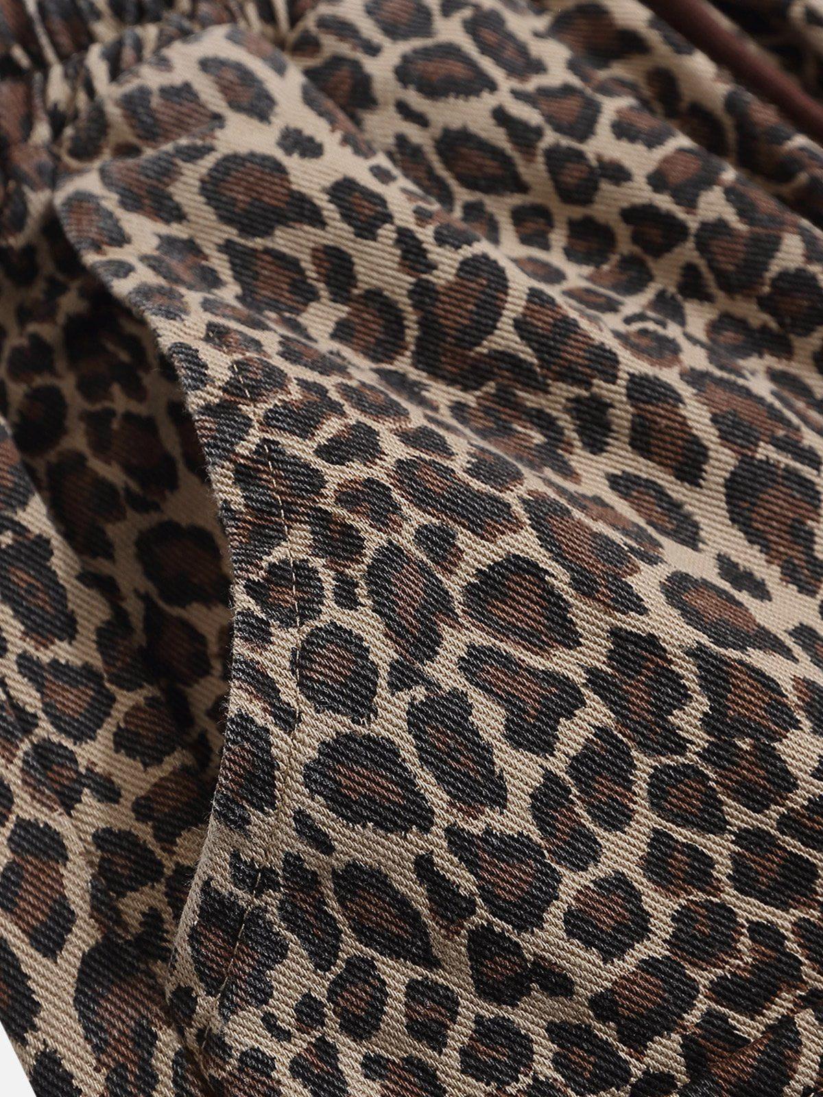 Aelfric Eden Drawstring Leopard Print Shorts Product Image