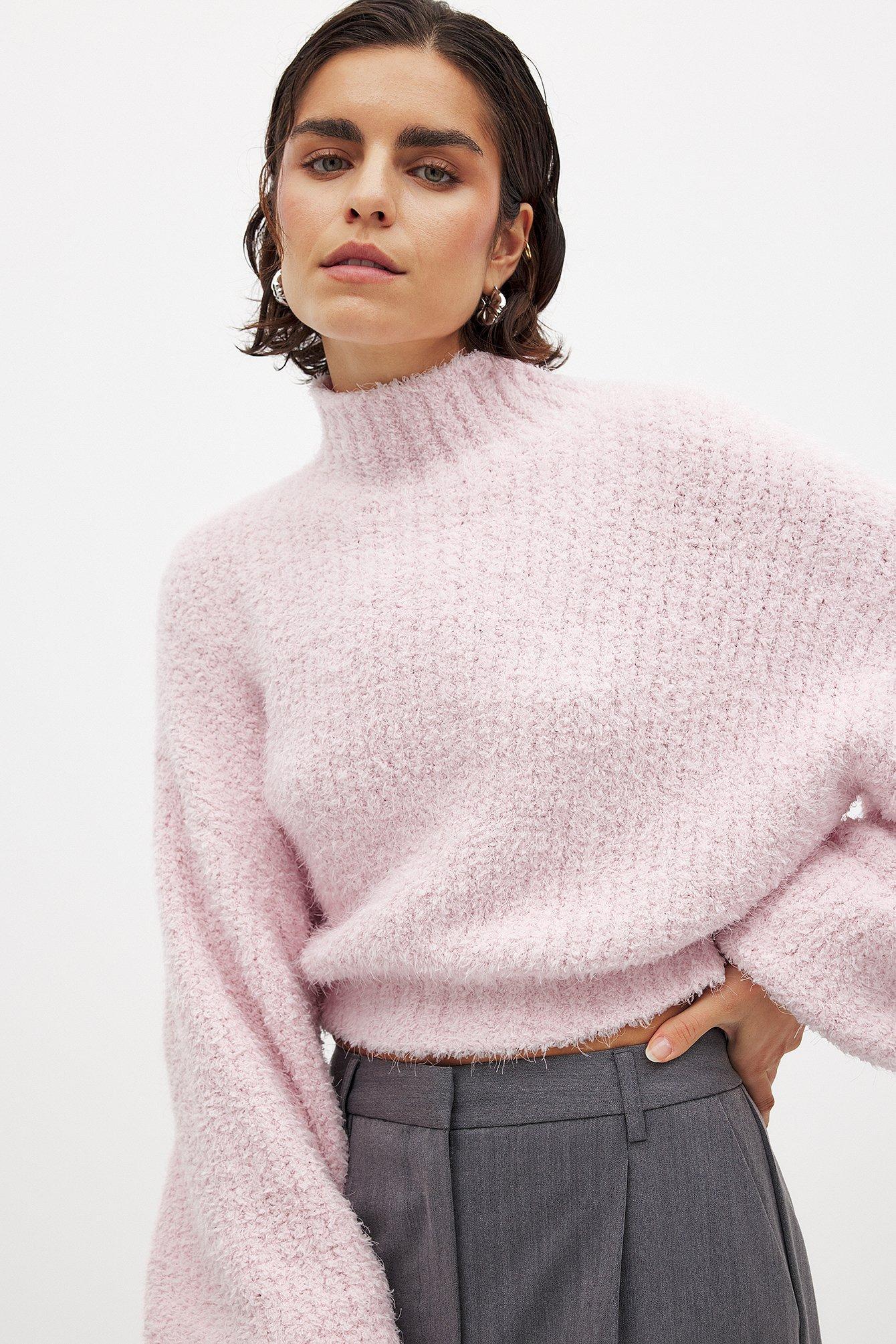 Fluffy Knitted Turtleneck Sweater Product Image