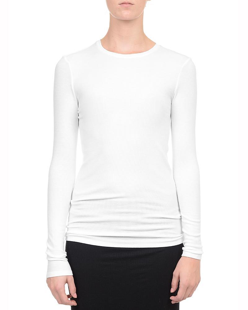 Womens Micro-Ribbed Crewneck Top Product Image