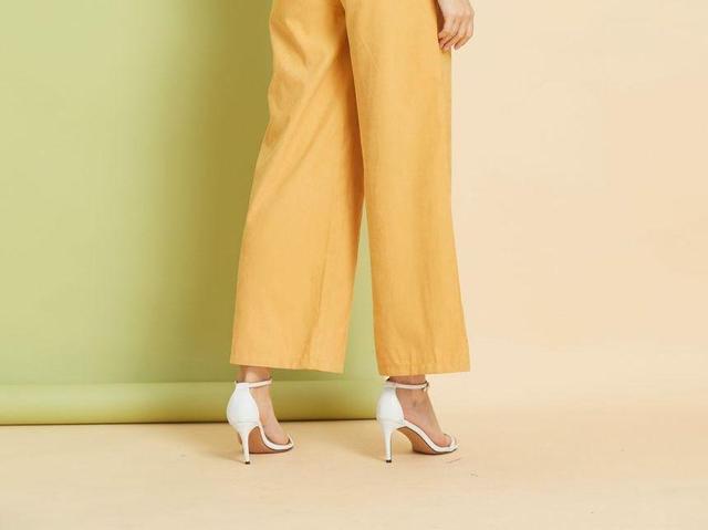 Cutout Lace-Up Wide-Leg Pants Product Image