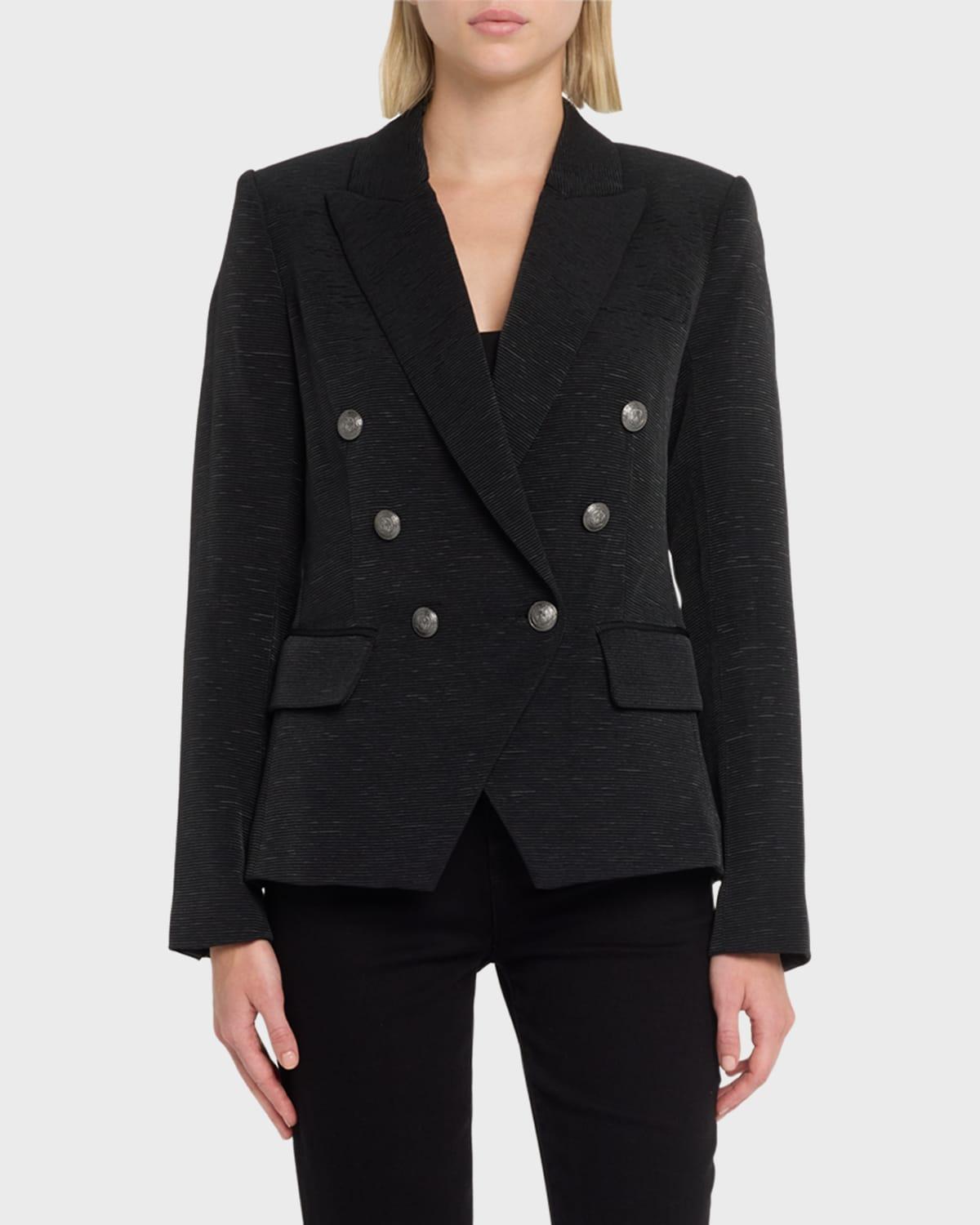 Womens Kenzie Cotton-Blend Double-Breasted Blazer Product Image