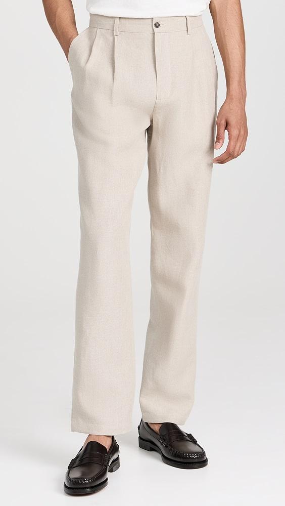 De Bonne Facture Linen Two Pleat Trousers | Shopbop product image