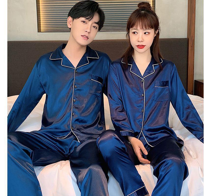 Couple Matching Checked Pajama Set Product Image