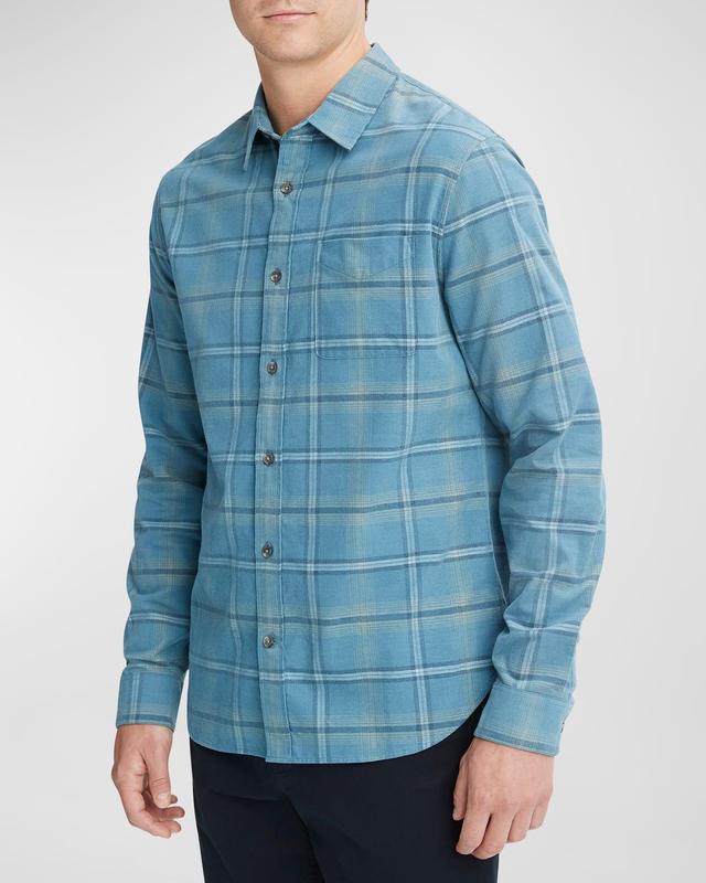 Mens Plaid Corduroy Sport Shirt Product Image