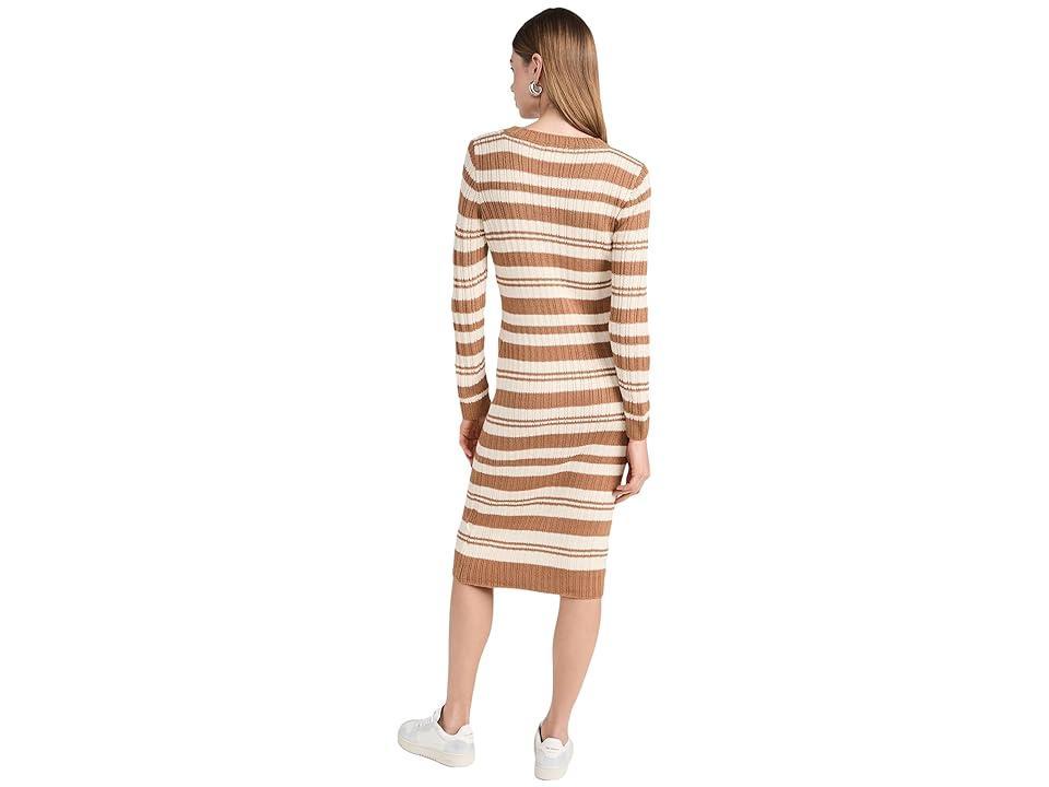 line and dot Duo Striped Sweaterdress (Sienna) Women's Dress Product Image