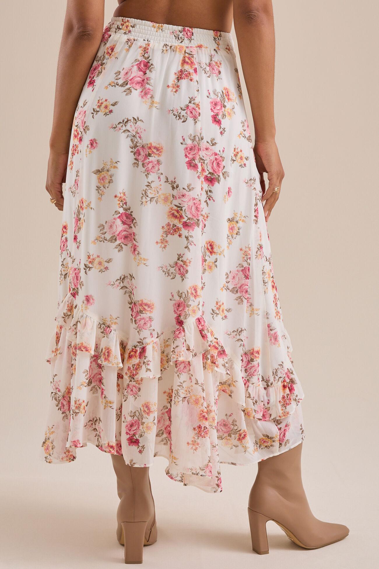 Isabella Floral Midi Skirt Product Image