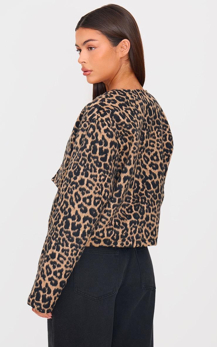 Leopard Wool Look Jacket Product Image