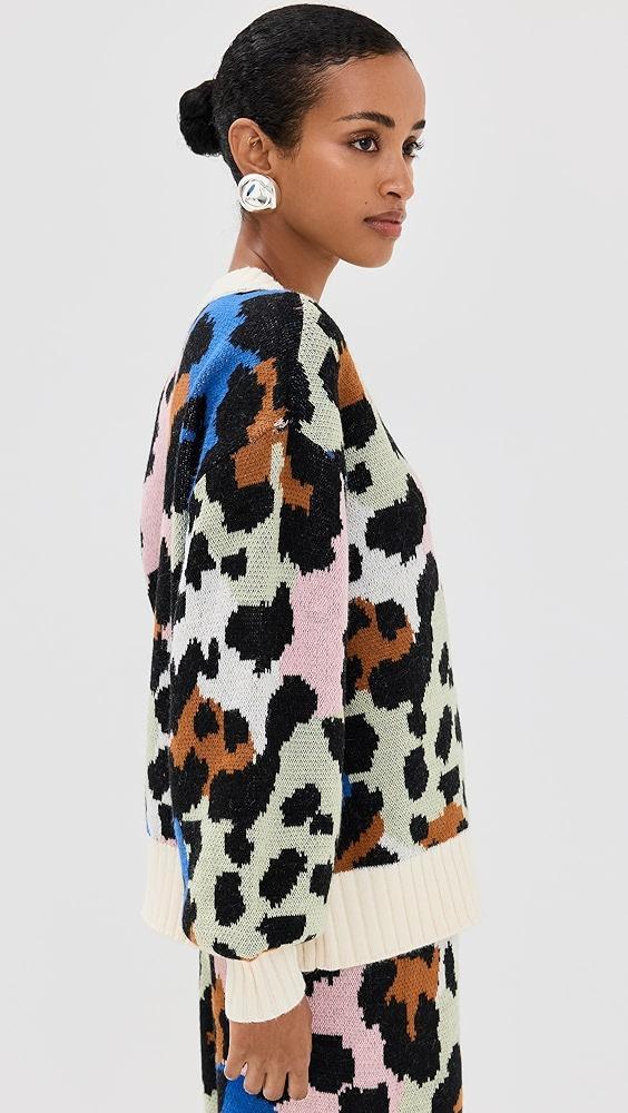 FARM Rio Colorful Leopard Knit Sweater | Shopbop Product Image