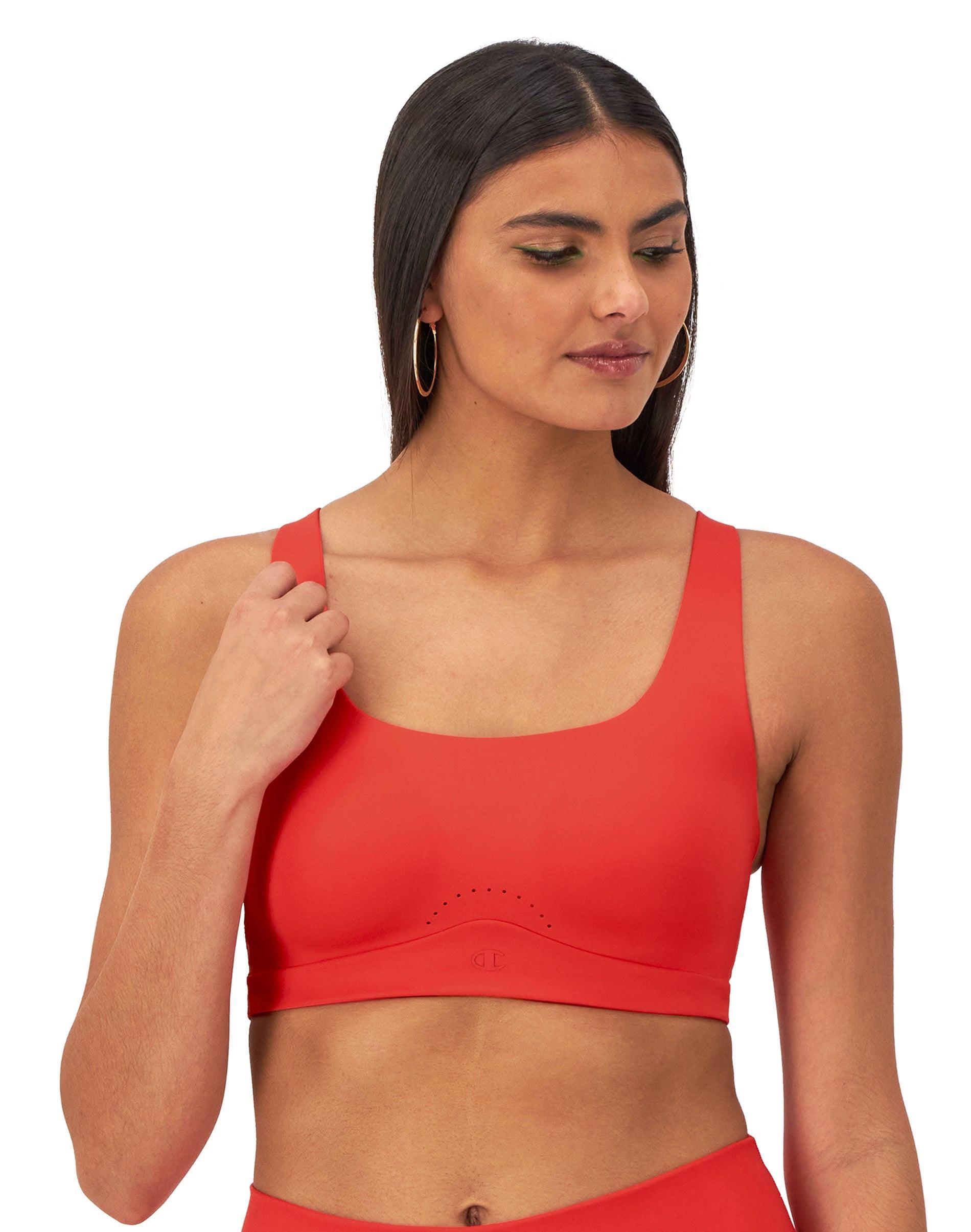 Womens Champion Motion Control High-Impact Sports Bra (Hybrid Sizing) Solar Crimson 2X/DD Product Image