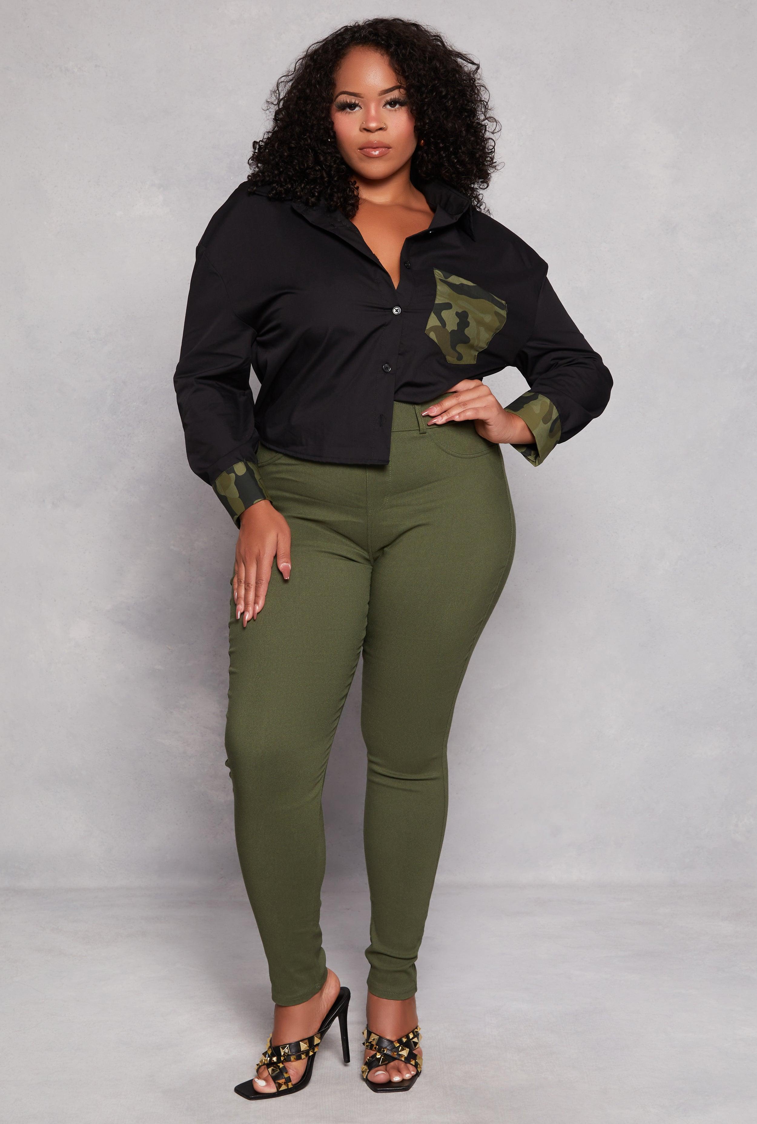 Womens Plus Size Hyperstretch High Waist Skinny Leg Pants Product Image