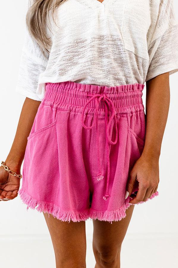 The Jordan High Waist Shorts In Pink Product Image