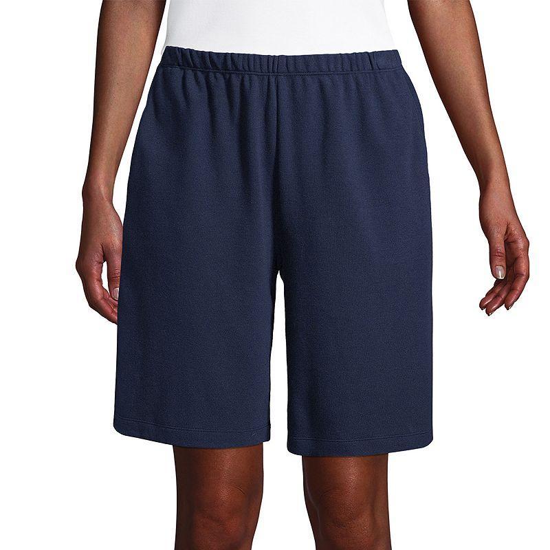 Petite Lands End Sport Knit Pull-On Shorts, Womens Product Image