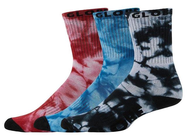 Globe All Tied Up Sock (3-Pack) (Assorted) Men's Crew Cut Socks Shoes Product Image