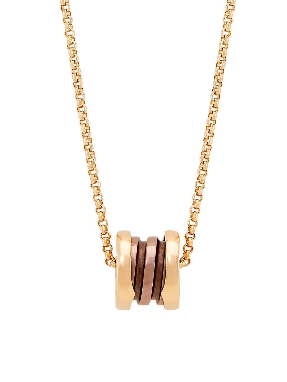 Womens B. zero1 18K Rose Gold & Ceramic Pendant Necklace Product Image