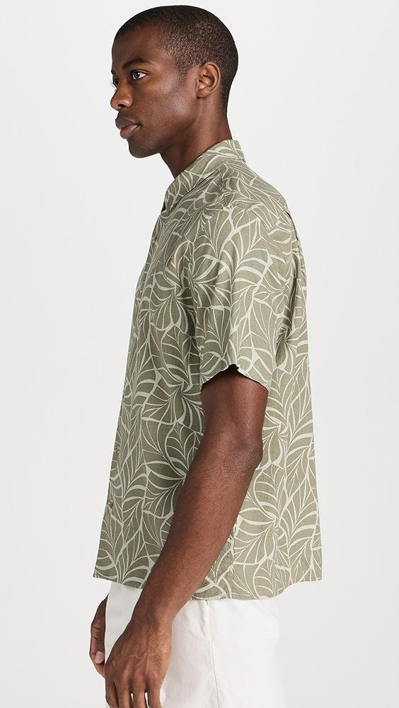 Vince Knotted Leaves Short Sleeve Shirt | Shopbop Product Image