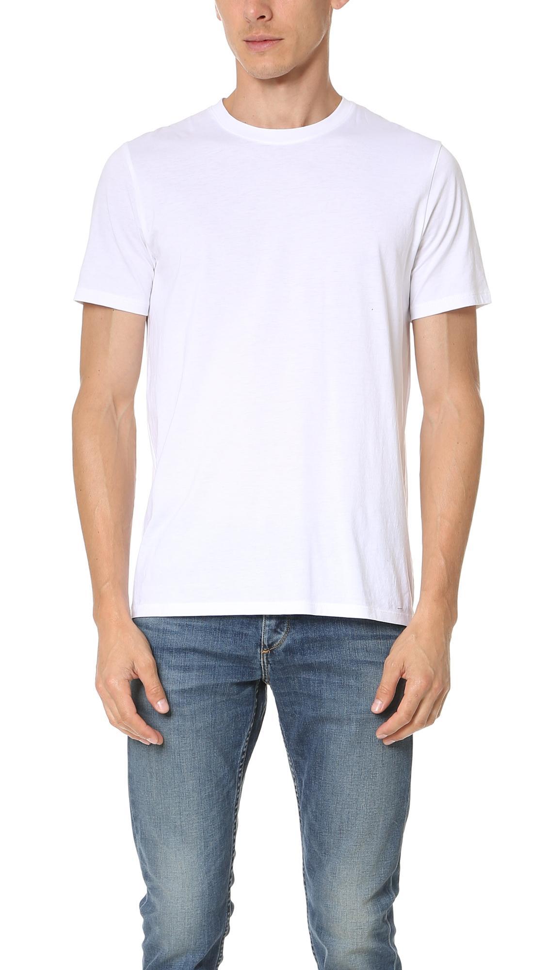 Vince Short Sleeve Pima Crew Neck Tee Optic White XS Product Image