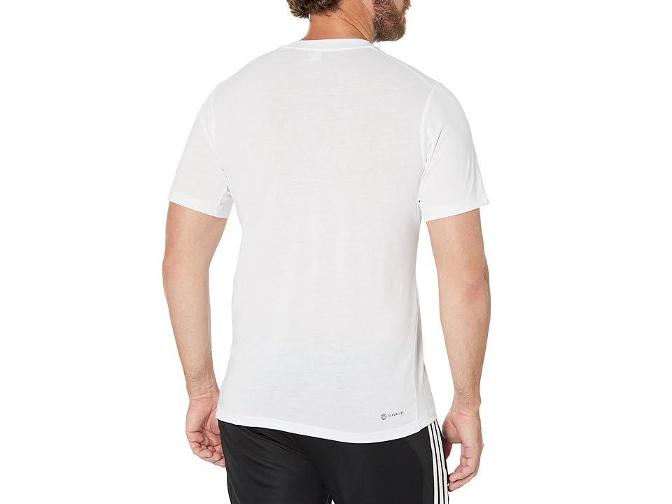 adidas Training Essentials Feel Ready Training Tee Black) Men's Clothing Product Image