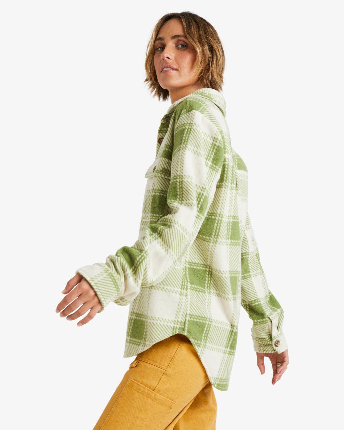 A/Div Forge Fleece Flannel Shacket - Green Eyes Female Product Image