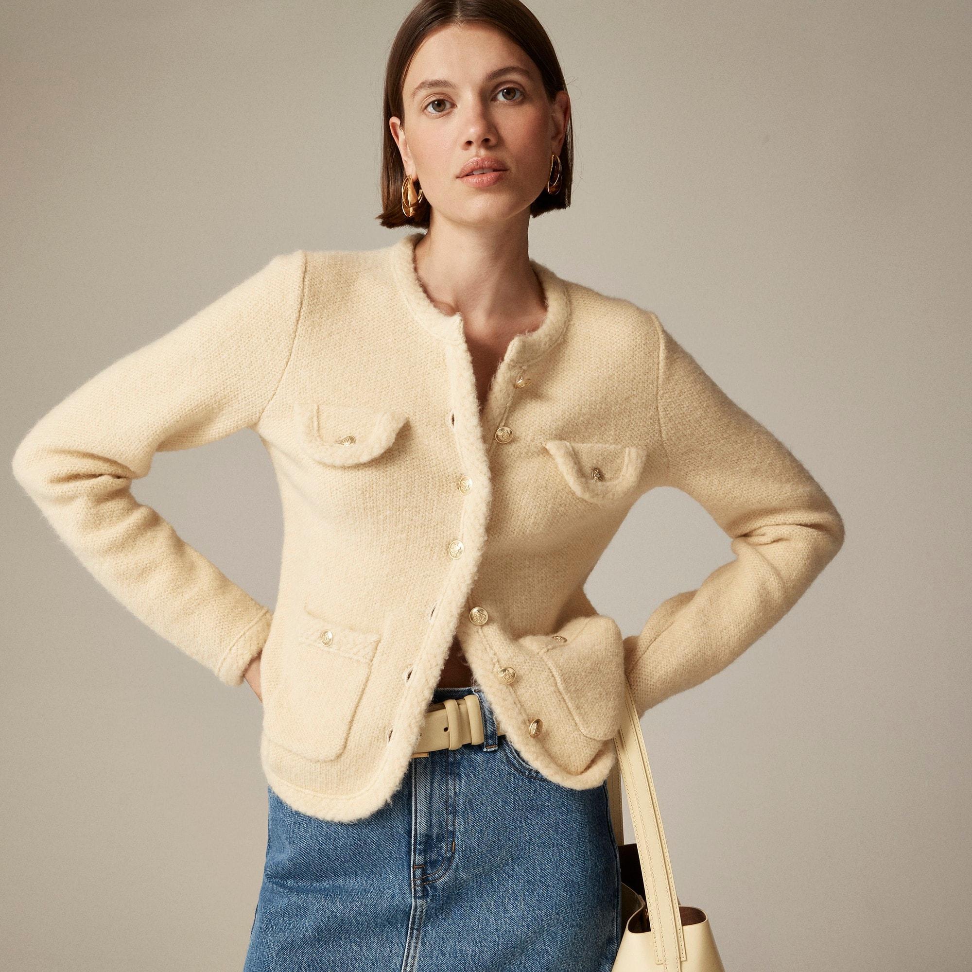 Textured sweater lady jacket product image