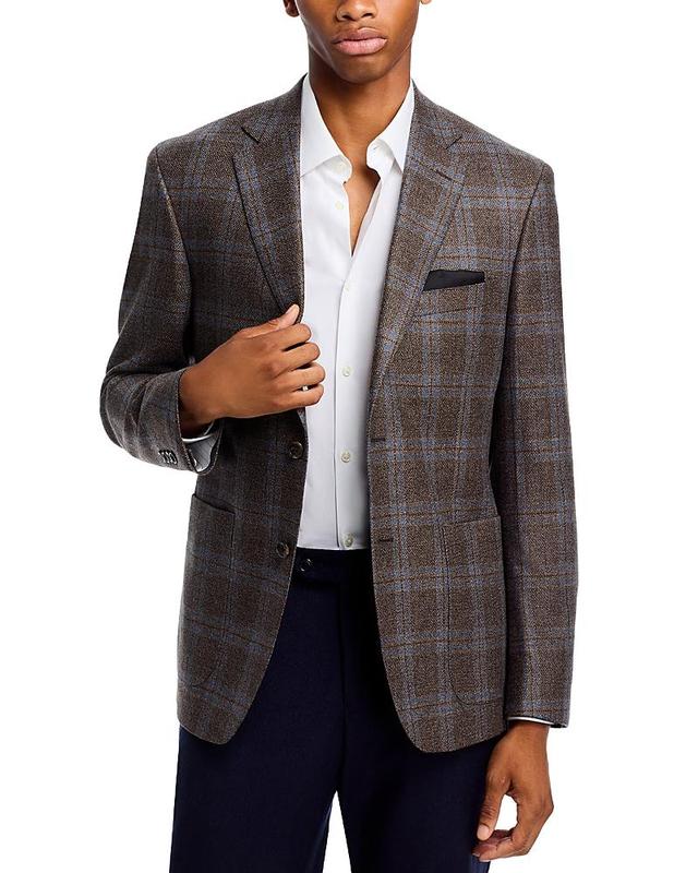 The Mens Store at Bloomingdales Loro Piana Wool & Silk Plaid Regular Fit Sport Coat - Exclusive Product Image