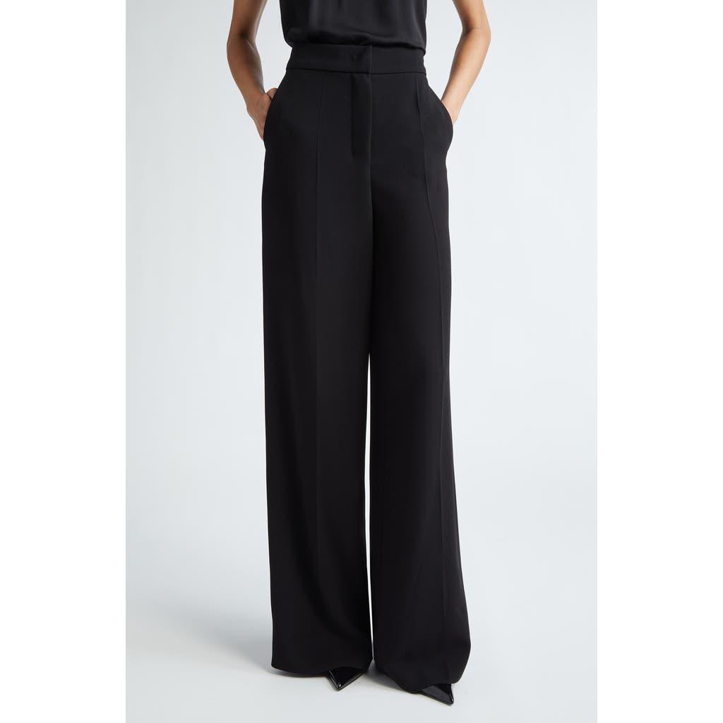 MAX MARA Wool Blend Seersucker Trousers In Navy Product Image