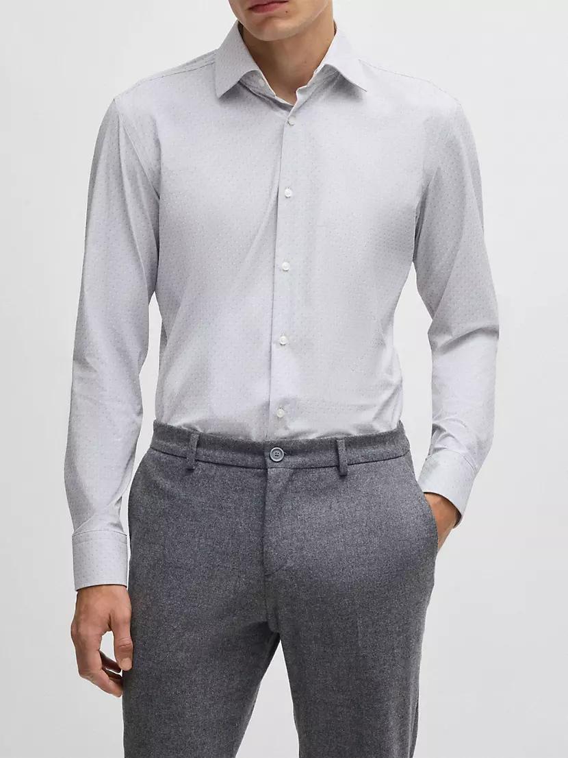 Slim-Fit Shirt in Performance-Stretch Dobby Product Image