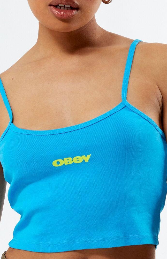 Obey Women's Neon Cropped Tank Top Product Image