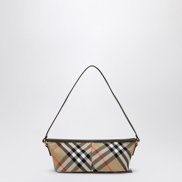 BURBERRY Mini Bag With Check Pattern In Cream Product Image