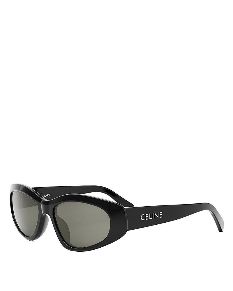 Mens 57MM Flat-Top Rectangular Sunglasses Product Image