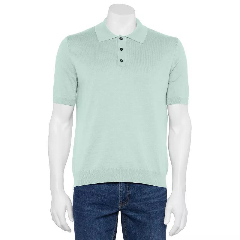 Mens For The Republic Short Sleeve Sweater Polo Green Product Image