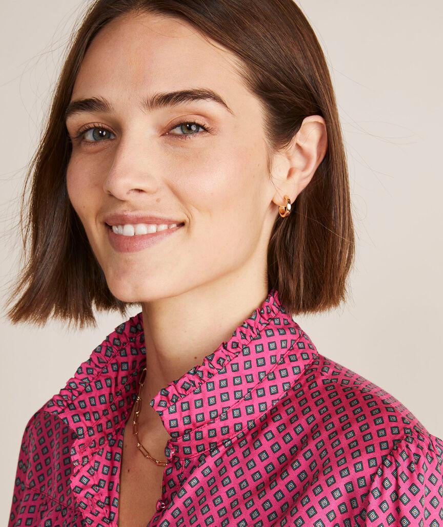 Silk Twill Ruffle Collar Popover Product Image