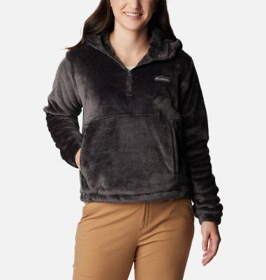 Columbia Fireside Fleece Hoodie (Shark) Women's Clothing Product Image