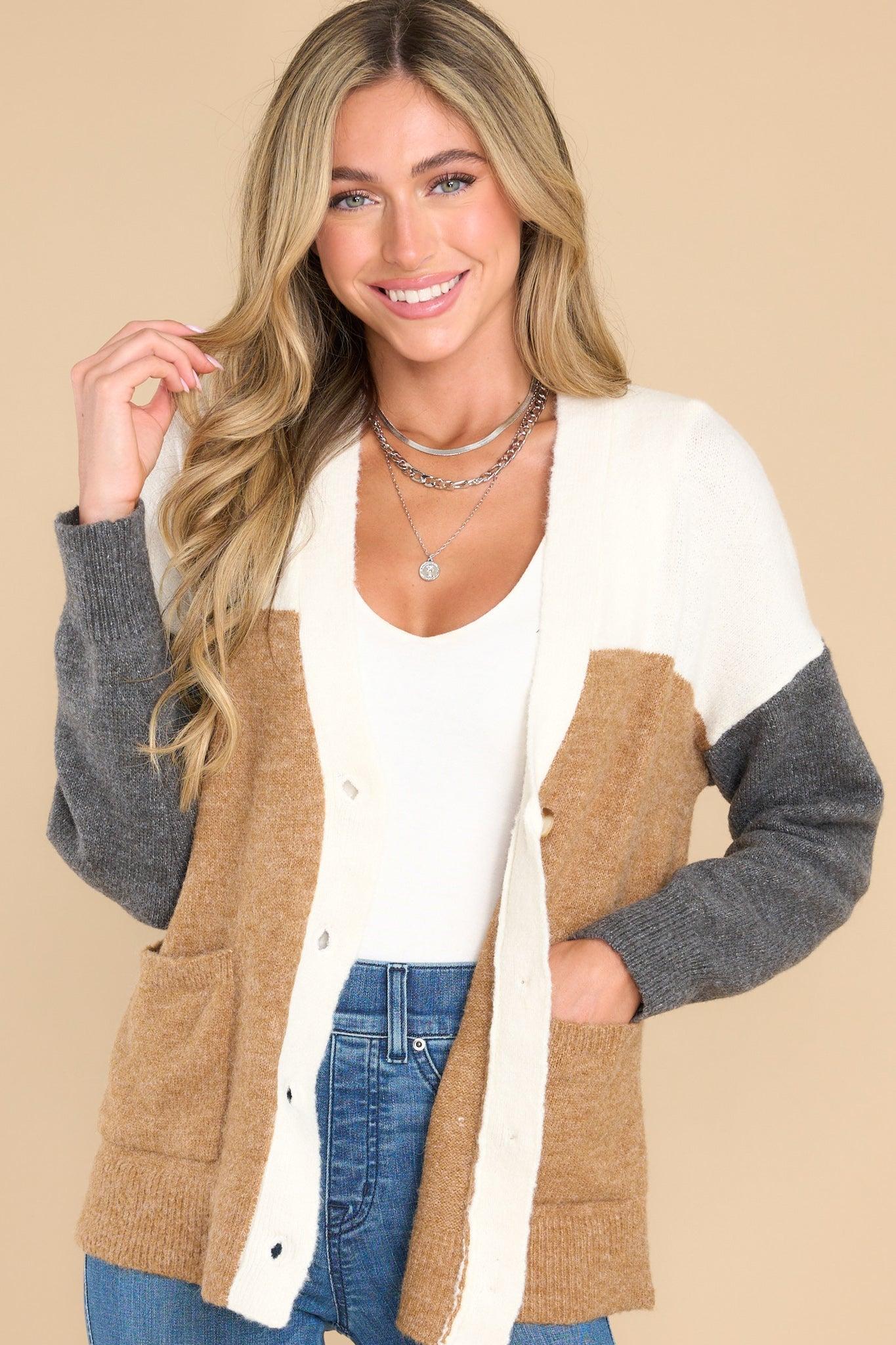 Cozy Coffee Shop Multi Cardigan Product Image